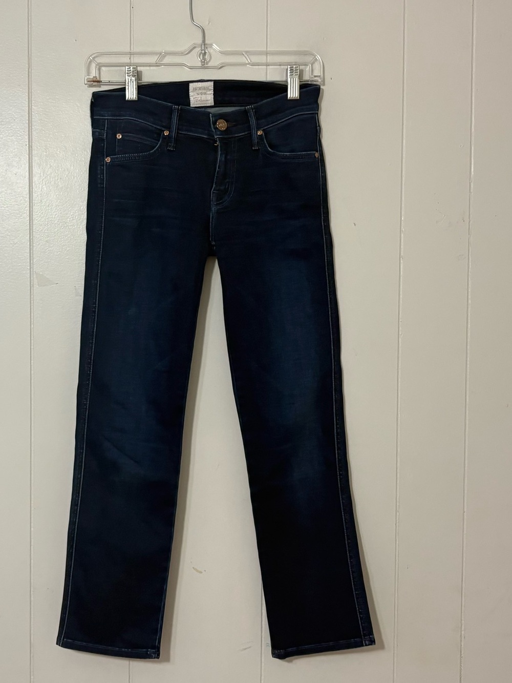 MOTHER The Rascal Crop Body Electric Jeans Dark Wash Cropped Flare Size 24